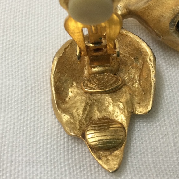 Vintage Karl Lagerfeld Garden Vegetable Collection Eggplant Earrings - Picture 3 of 3